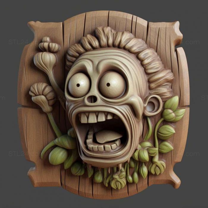 Games (Plants vsZombies 1, GAMES_9413) 3D models for cnc